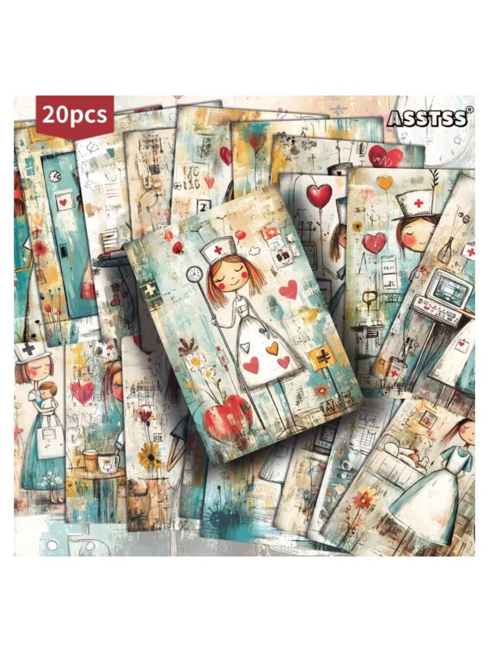 Illustrations Perfect for Scrapbooking & DIY Paper Crafts Junk Journals 20pc 4x6